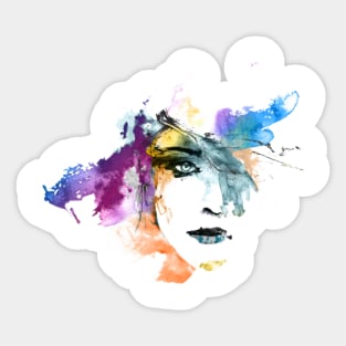 colourful women face Sticker